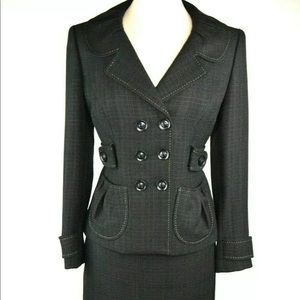 Anne Klein 10P Black Skirt Suit